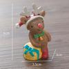 Мультяшная Обезьяна Санта Лось Смола Орнамент Фигурка Рождественское Украшение Детская Игрушка