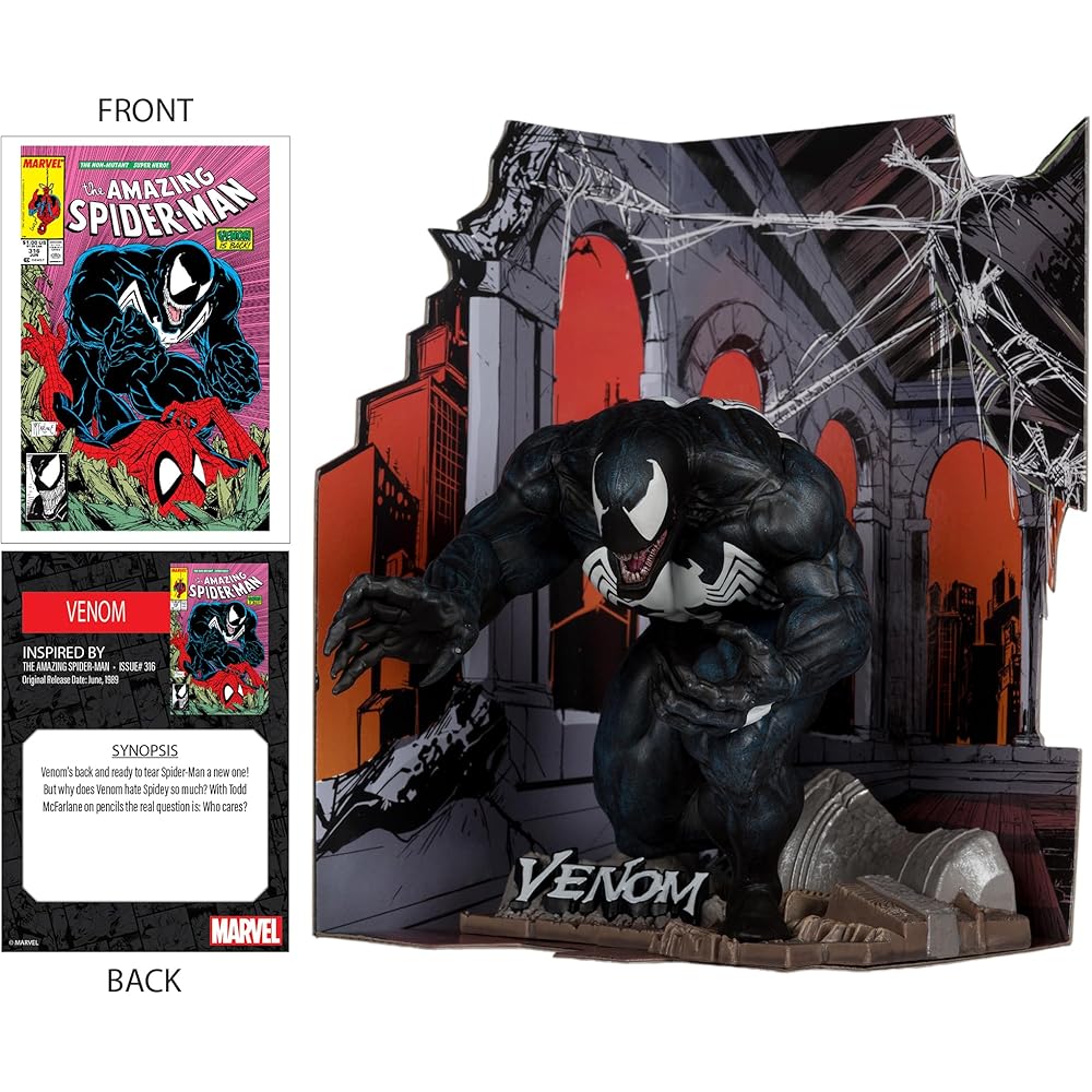 McFarlane Toys Marvel Venom 1:10 Scale Scene Collection Amazing Spider-Man #316 Action Figure