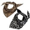 Soft Wrap Leopard Print Hair Scarf Hip Hop Punk Bandana Headwear Triangular Headscarf  Streetwear