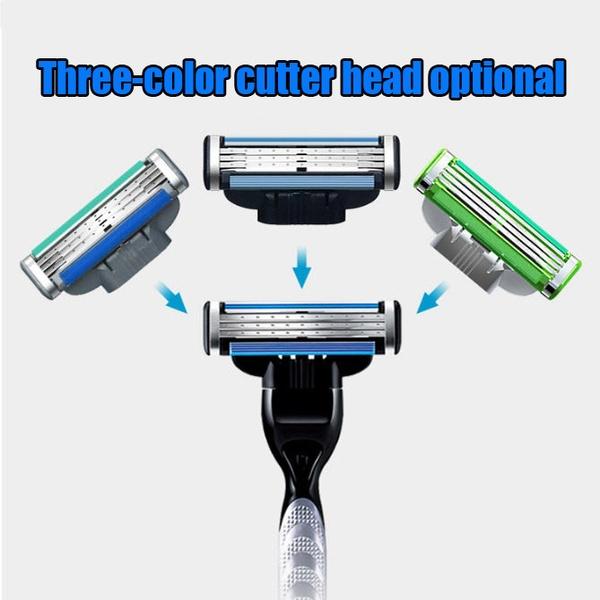 1 держатель + 4 шт., комбинированное лезвие, повышение качества, 3-слойная комбинированная бритва, мужская бритва для удаления волос