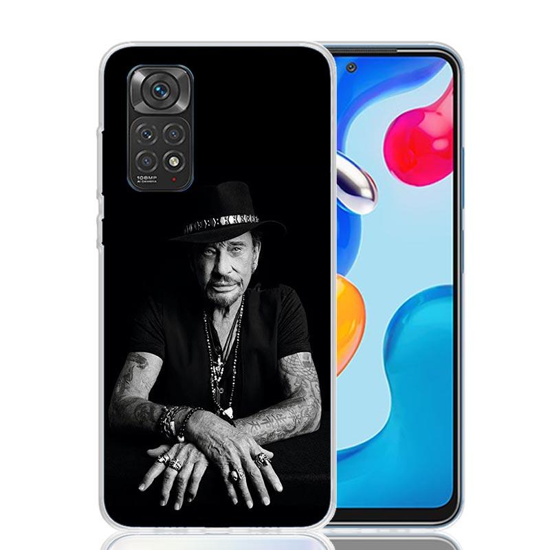 Музыкальный чехол для телефона Johnny Hallyday для Xiaomi Redmi Note 14 13 14S 12S 12 11S 11T 11E Pro Plus 10S 10 9S 9 Art Индивидуальный Coque Ca