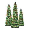 Pre-Lit Hand-Painted Resin Tabletop Christmas Tree Small Light Up Holiday