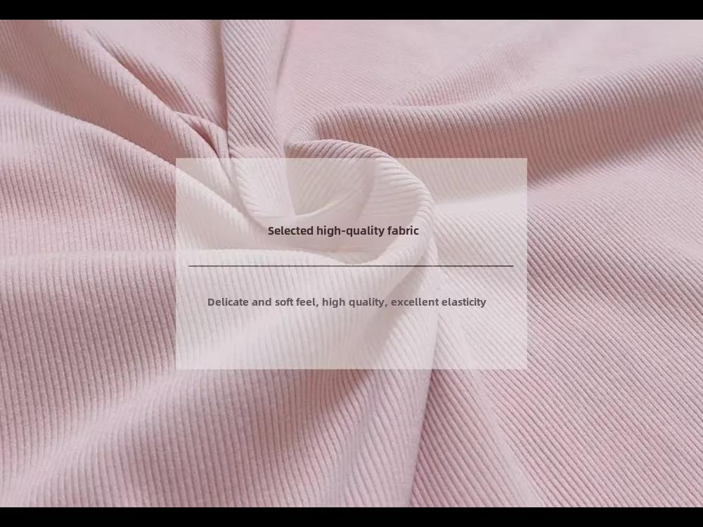 Стильный женский розовый костюм с юбкой 2025 года: Весна/Осень-Зима Двухсекционный вязаный свитер и юбка-полусолнце