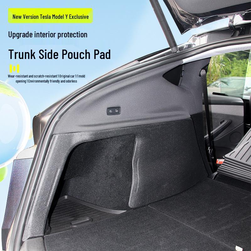 2025 Tesla Model Y Trunk Side Pocket TPE Protective Mats - Wear & Scratch Resistant