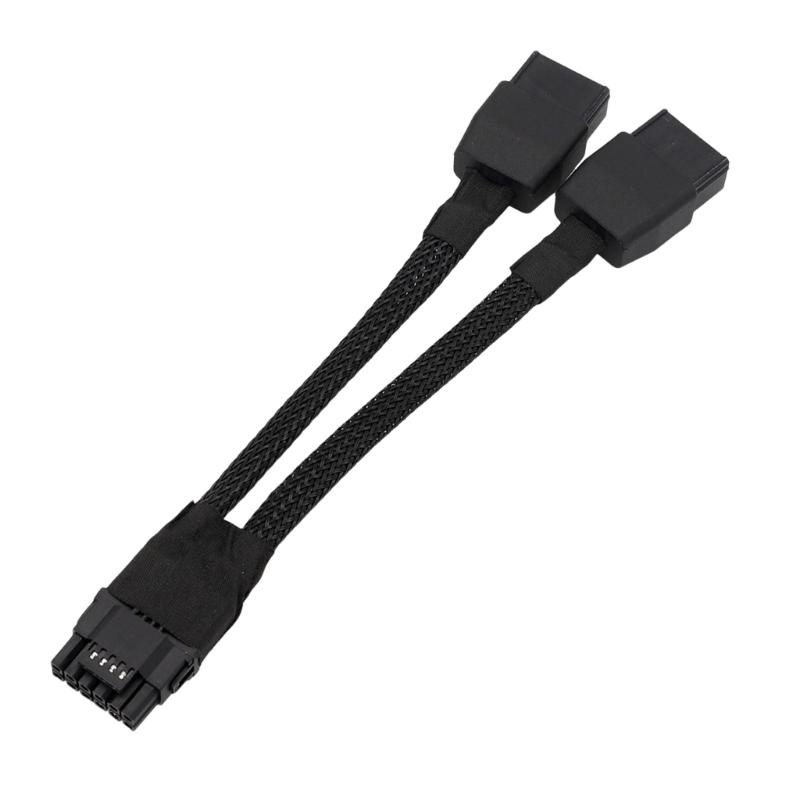 Кабель питания GPU 16AWG 2x 8Pin на 12+4Pin, мощность 600 Вт для RTX4090 и видеокарт высокого класса