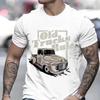 Мужская футболка Для мужчин Мода OLD TRUCKS RULE Принтованная футболка С коротким рукавом Уличная одежда Летняя Повседневная Мужская футболка Топы