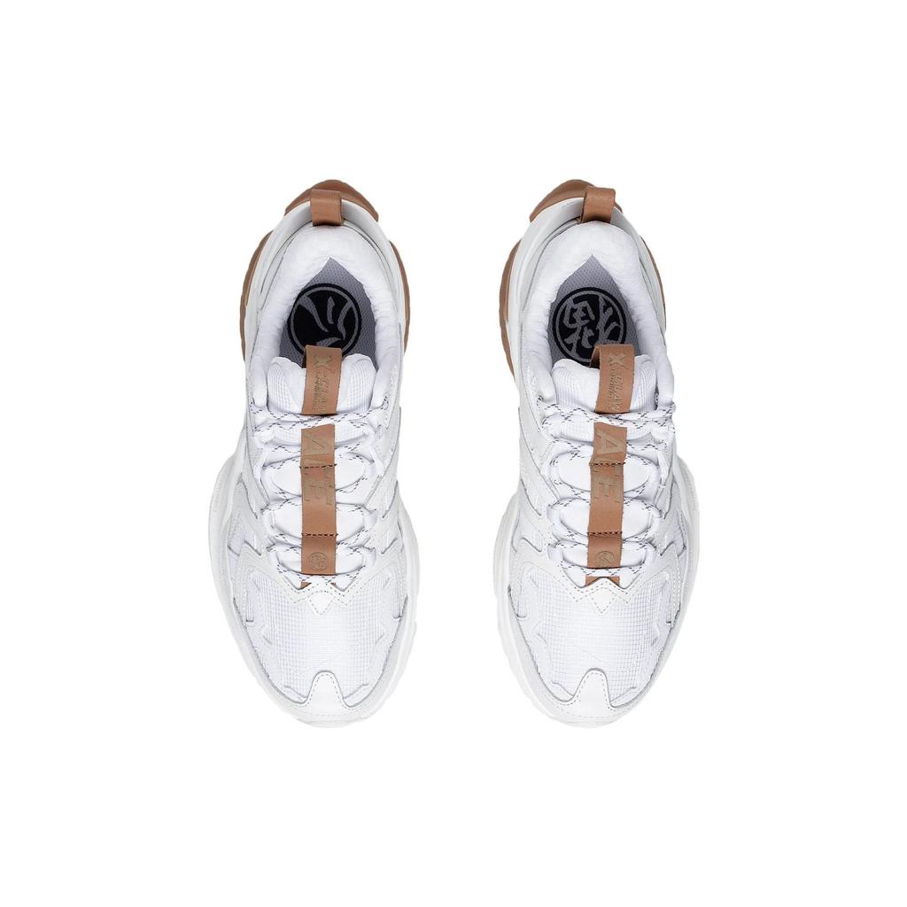 Li Ning Cat Paw Ace Trendy Non-Slip Wear-Resistant Low-Top Sports Casual Shoes Men Sneakers White AZGS103-2