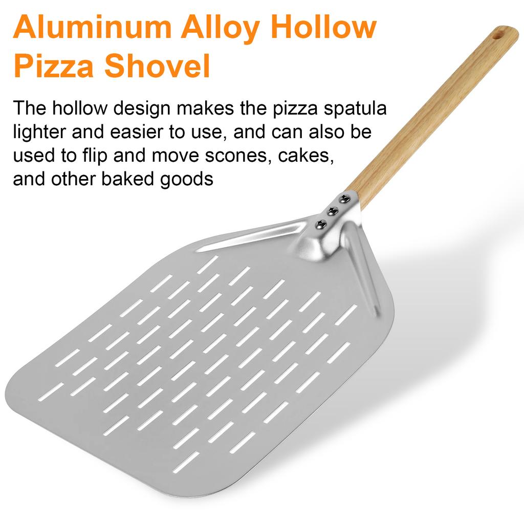 1 шт. Новая 12-дюймовая лопатка для пиццы металлическая антипригарная лопатка для пиццы с деревянной ручкой подъемник для торта противень для переноски для кухонных аксессуаров для выпечки