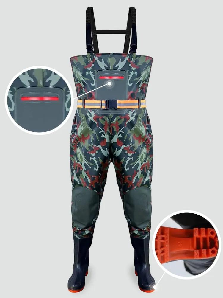 Thick Wear-resistant Rain Pants, Water Pants, Half-body One-piece Fishing Waterproof Clothes, Water Shoes, Jumpsuit, Water Pants