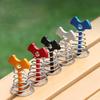 Deck-Anchor Pegs with Carabiners Windproof Tent Rope Tensioner Aluminum Deck Tie Down Spring Tent Stakes Outdoor Camping Fishbone Tent Pegs