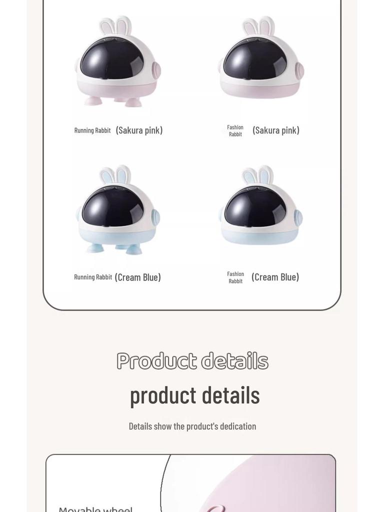 Цветная коробка для хранения в виде кроличьих ушек - Милая пыленепроницаемая откидная крышка для игрушек, закусок и мелочей.