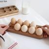 Simplicity Creative Solid Wood Storage Tray Home Egg Storage Lot Storage Rack Kitchen Холодильник Egg Storages Container