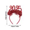 1 шт. новогодние диадемы повязка на голову 2025 Eve Supplies Happy головной убор цветной цифровой обруч для волос украшение для рождественской вечеринки