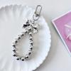 Fashion Bowknot Keychain Pendant Sweet Cute Beaded Keyring Hanging Decorations for Purse Bag Backpack Handbag Wallet