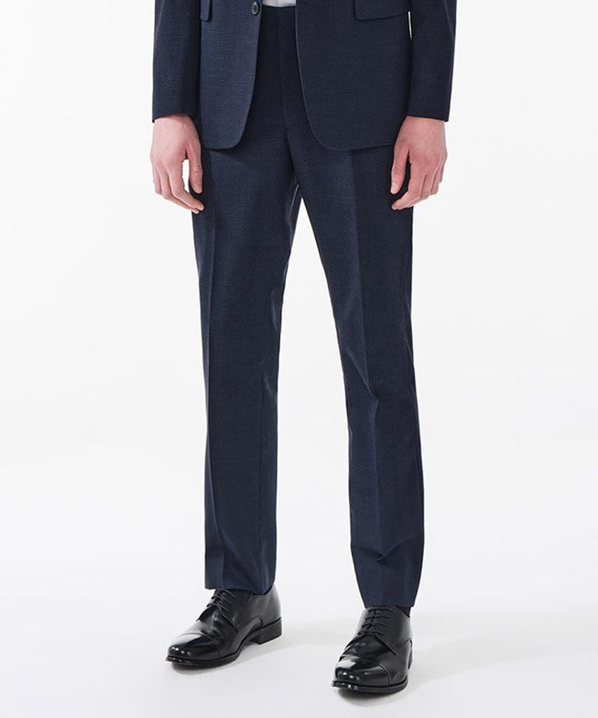 STCO Summer Wool 49 Micro Pattern Pants Navy (Classic Fit)_Sslub56Ccn