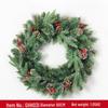 60cm Christmas Door Wreath with Mixed Red Berries, Pine Cones, and Vines.