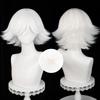 Anime Mi Zu Ki Cosplay Wig 33cm Short Pure White Wig Cosplay Anime Cosplay Wigs Heat Resistant Synthetic Wigs Hair