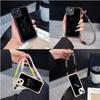 Ae79 Femme Framed Black Art Soft Phone Cases for iPhone 16 15 14 13 12 11 Pro Max 7 8 Plus XR XS with Wrist Strap Lanyard Corner Protection Back Cover