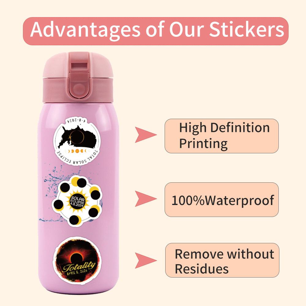 55 Новых Наклеек с Граффити Солнечного Затмения для Украшения Блокнота Чемодана