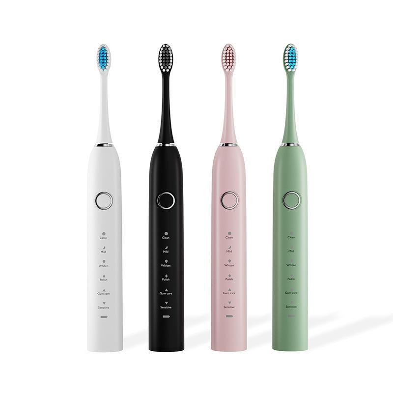 Новая электрическая зубная щетка, перезаряжаемая для мужчин и женщин, для взрослых, мягкая щетина, водонепроницаемая, звуковая вибрация, бытовая зубная щетка для пар