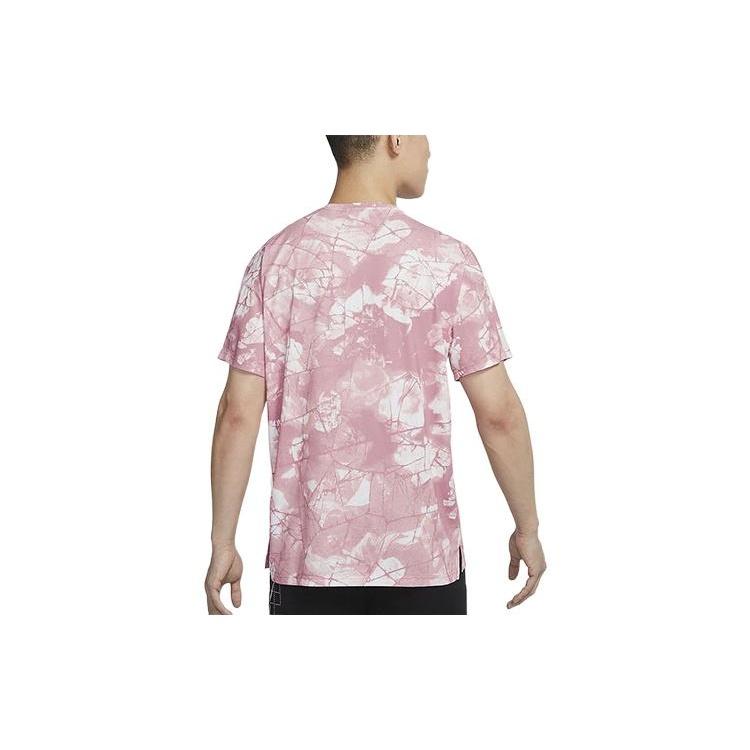 Nike T Shirts Men's Pink Crew Neck Moderate Straight Fit DQ5422-698