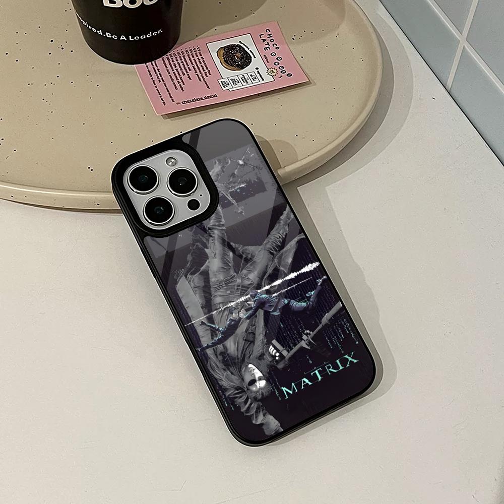 Чехол для телефона Матрица для Iphone 17 16 15 14 Air 13 12 11 Pro Max Mini Plus Fundas Чехол PC+TPU