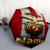 Custom Name Benfica Theme Automatic Umbrella, Lightweight & Portable, 8 Rib, Perfect for Outdoor Travel, Birthdays, Christmas, Gifts.