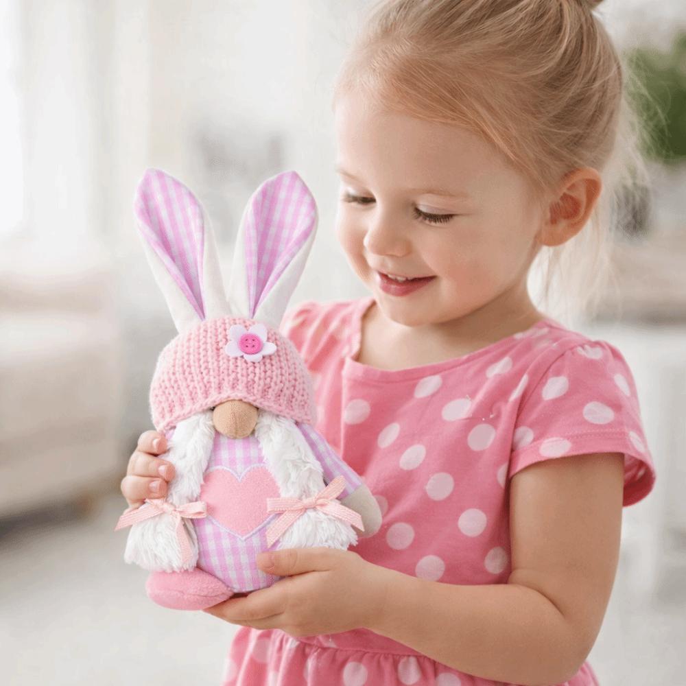 Easter Decor Faceless Couple Doll Plush Material Bunny Dwarf Ornament  Home Decoration