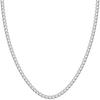 Серебряная цепь Gin no Sterling Silver 925 Плетеная Кубинская Звеньевая Длина Цепи Только Цепь [Shinjuku Kura] Двусторонняя Цепь, Прибл.. Ширина 2,8 мм, 40-80 см (45см), Ожерелье,