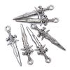 10 шт., винтажные подвески в виде кинжала, женские и мужские ювелирные изделия, серьги «сделай сам»