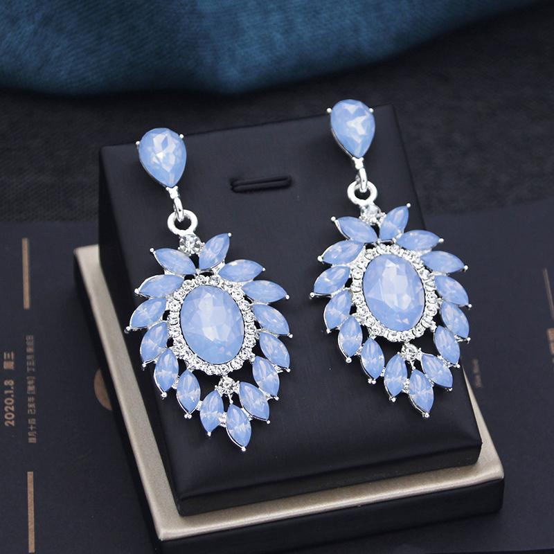 Великолепные серьги-подвески с кристаллами и стразами для женщин, крупные гипоаллергенные серьги, подарок, ювелирные украшения, мода