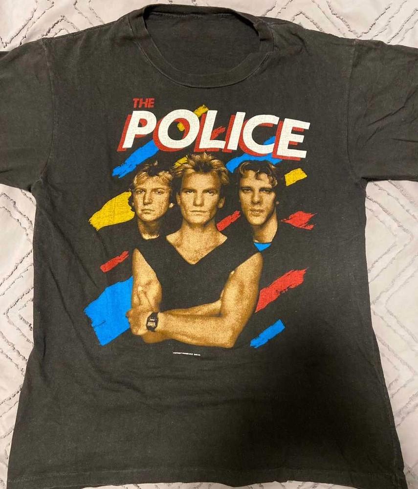 Rare The Police band Short Sleeve Black All Size Tee Shirt AC984