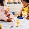 1 набор детских наклеек-штампов с игрушками 120/420 наклеек, иллюстрированная книга с изображением животных, обучающий мультфильм, кролик, тигр, тюлень, штамп для малышей, мальчиков и девочек