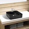 Square Ceramic Washbasin Black - VIDAXL - Modern and Elegant Design - To Be Placed - 40 Cm