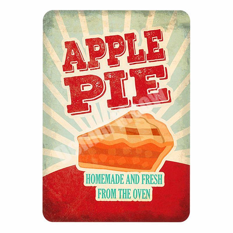 КОФЕ табличка металлические жестяные вывески паб-бар пончики декоративная тарелка мороженое запеченная настенная живопись пирог торты винтажный домашний декор A293