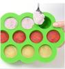 Reusable Container with Lid for Homemade Baby Food, Freezer Mold, Silicone Tray, 10 Holes