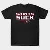 Мужская черная футболка с принтом Falcons Rivalry Saints Suck Печать на бумаге для термопереноса без вырезания Хлопковая футболка