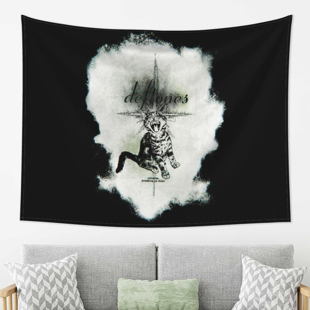 Deftones Metal Band White Pony Album Tapestry Wall Hanging Aesthetic Home Decor Tapestries for Dorm Room