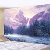 Home Decoration Christmas Snow Scene Oil Painting Printing Tapestry Hippie Bohemian Psychedelic Scene Wall Decor Backdrop Cloth