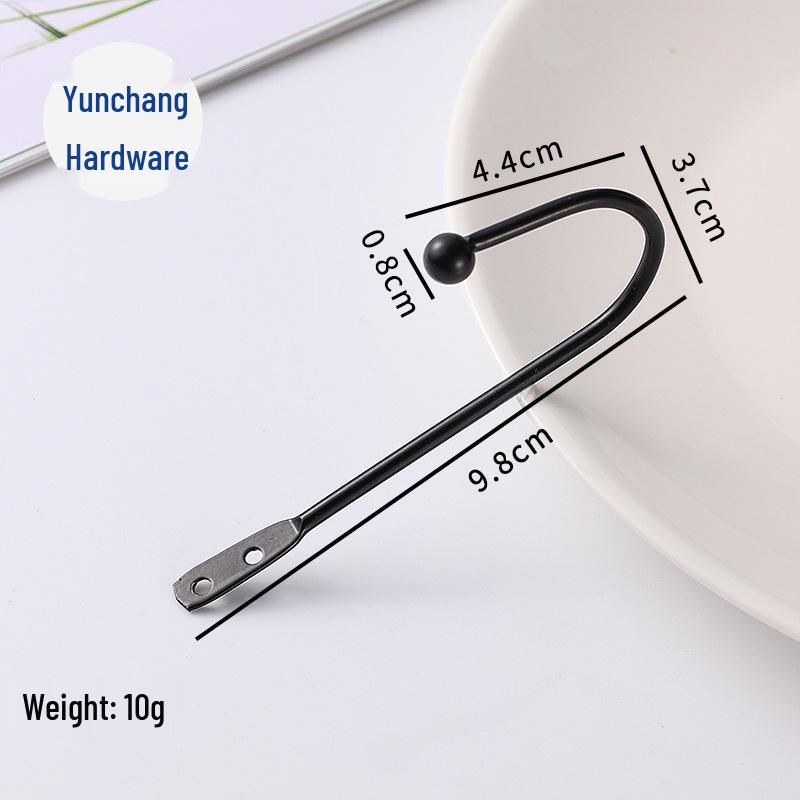 Ретро Черный Железный Настенный Крючок для Пальто и Шляп