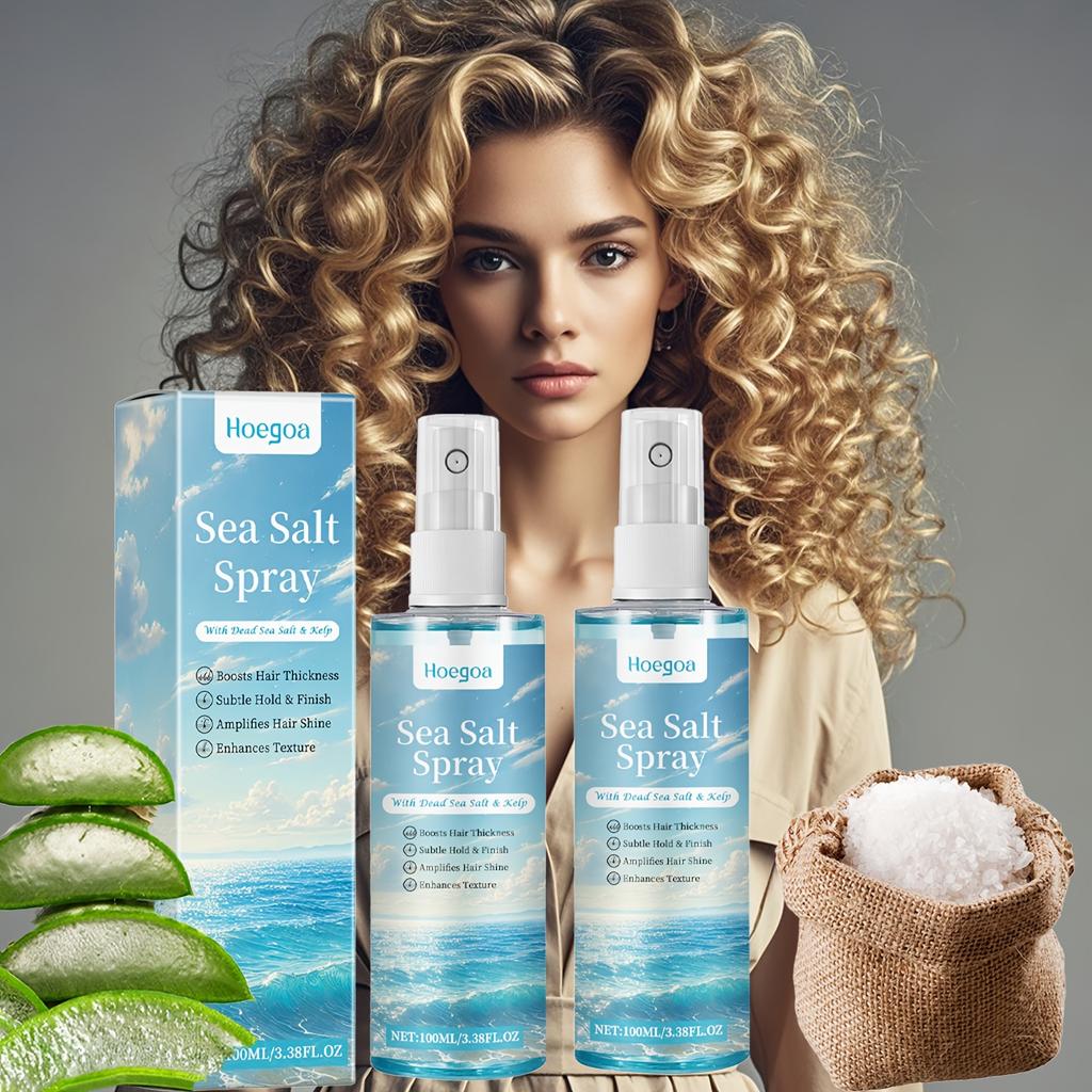 Спрей для укладки волос с морской солью Сильная фиксация Глубокое питание Легкое очищение Утолщающий Кудрявый Уменьшает сухость Поддерживает гладкость Спрей для ухода за волосами