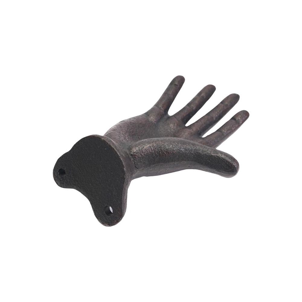 Unique Iron Hand Shape Holder Wall Mounted Decorative Muscle Arm Hook Heavy Duty Backpack Holder for Kitchen