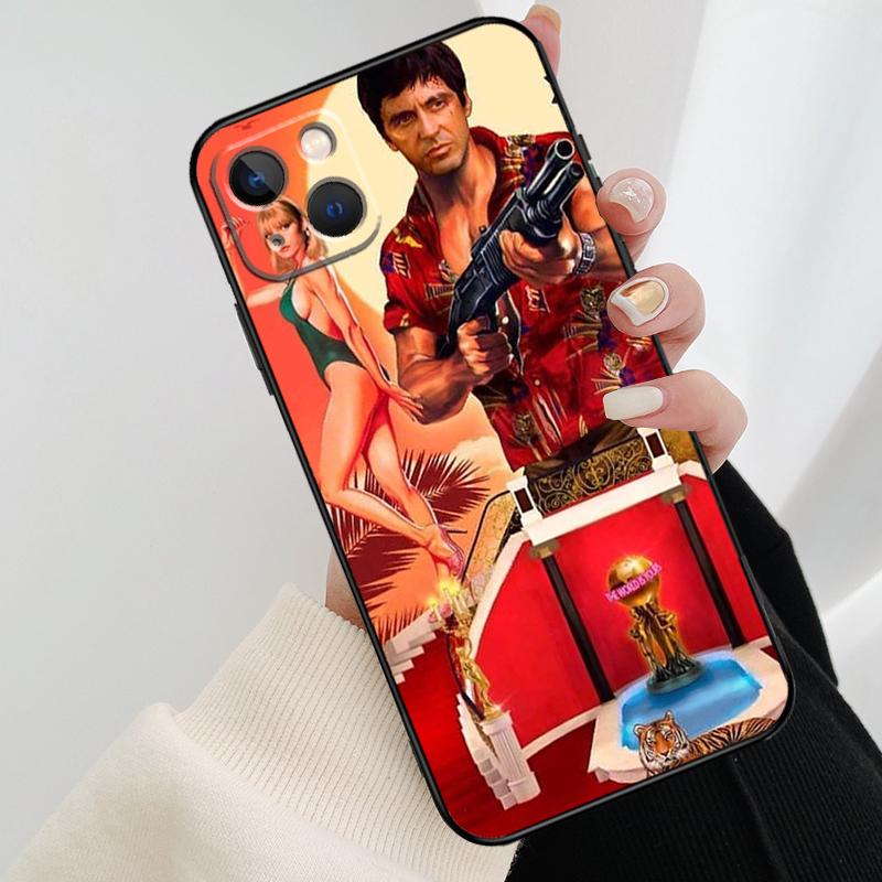 Чехол для телефона "Лицо со шрамом" Тони Монтана Для iPhone 11 12 13 14 15 16 Pro Max Mini X XR XS Max Plus Чехол Funda