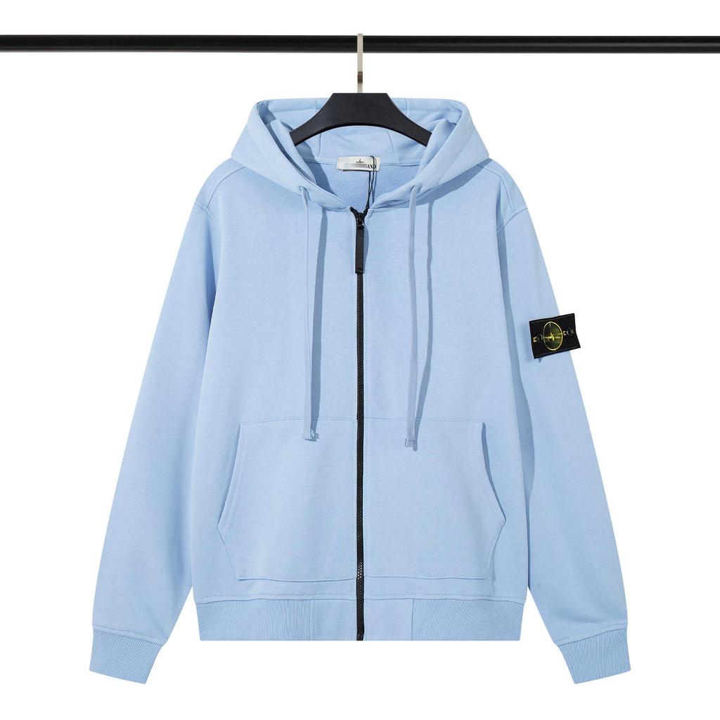 Однотонная толстовка с капюшоном и нашивкой - Версия 'Island Tide'