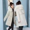 Новое поступление, женская толстая парка, длинная зимняя куртка с капюшоном и хлопковым наполнителем