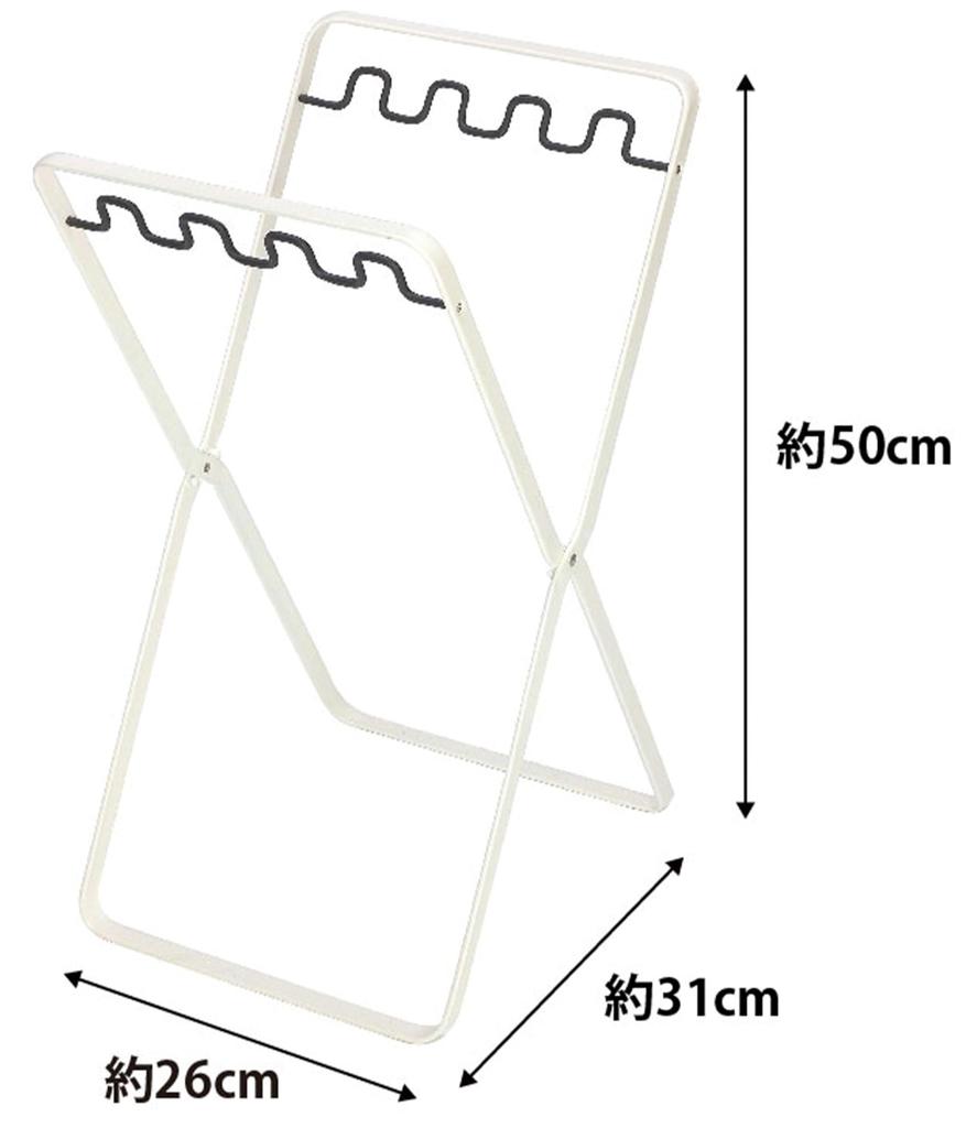 Yamazaki Пластиковый пакет Ш26 x Г31 x 6190 Подставка, Черный, Прибл.. H50см, Тарелка,