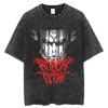 Summer Hot Sale Anime Attack On Titan Eren Jaeger Print Washed T-shirts Men Women Casual Retro Cotton T Shirt Hip Hop Streetwear Oversized T-shirt