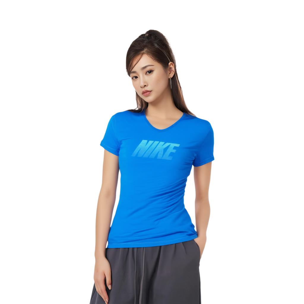 Nike Быстросохнущая футболка Dri-Fit, простая, удобная, с коротким рукавом, женские топы 725748-435