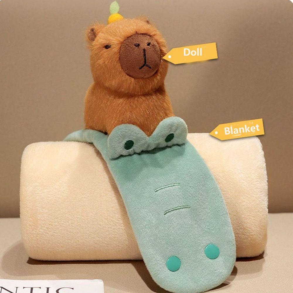 Animal Shaped Air Conditioning Blanket Warm Animals Stuffed Toy Office Nap Blanket Warm Winter