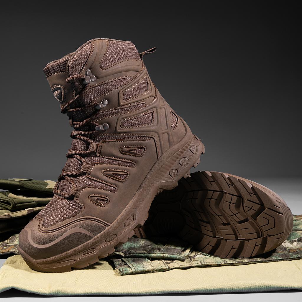 TUINANLE Мужская защитная обувь, рабочие армейские ботинки, дышащая нескользящая походная обувь для скалолазания в пустыне для мужчин